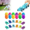 thumbnail image 2 of Easter Eggs Filled with Pullback Vehicles Toys, Easter Egg Hunt Party Favor Easter Gifts for Boys,12 Sets Mini Pull Back Cars, Party Favors for Kids Small Pull Back Race Cars for Kids Toddlers, 2 of 9
