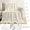 thumbnail image 5 of Yellow Flower Blanket Soft Cozy Warm Throw Blanket for Couch, Plush Fuzzy Flannel Fleece Blankets for Sofa, Vintage Farmhouse Boho Leaf Spring Plant Bed Blankets Lightweight Gifts for Women, 40"x60", 5 of 9