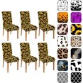thumbnail image 1 of Sunflower Chair Covers for Dining Room Set of 6, Stretch Dining Chair Cover 6 Pieces, Washable Kitchen Parsons Chair Slipcovers 6 Pack, Removable Seat Protector for Home and Party, 1 of 5