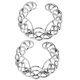 thumbnail image 2 of 1 par de clip ajustable floral de cristal de material acero inoxidable en , Plata, 29x11mm Hugo Acero inoxidable NippleRing, 2 of 10
