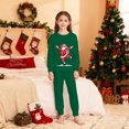 thumbnail image 4 of CUZIBR Kids Boys Girls Pajamas Christmas Loungewear Set Long Sleeve Crew Neck Tops And Pants 2 PC Santa Claus Graphic Cool Fall Homewear,Green,6-7 Years, 4 of 7