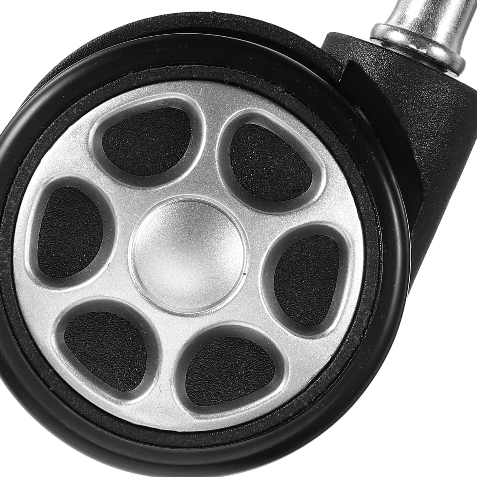 ETHZZLE Set of 5 Black Heavy Duty Office Chair Replacement Wheels with Locking Swivel Casters