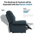 thumbnail image 3 of Power Recliner Chair for Adults,Adjustable Electric Recliner Sofa Chair with USB Port,Comfy Teddy Fleece Cloud Sofa,Tool-Free Setup,Blue Grey, 3 of 15