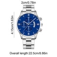 thumbnail image 3 of Reloj de cuarzo de moda para hombre, diseño calado, caja de aleación, correa de cuero, reloj de pulsera informal de negocios, reloj de aleación., 3 of 6