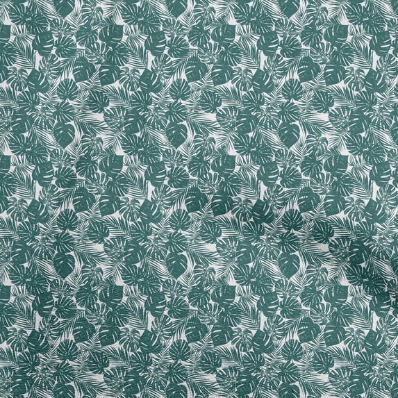 oneOone Cotton Silk Turquoise Blue Fabric Tropical Sewing Fabric By The Yard Printed Diy Clothing Sewing Supplies 42 Inch Wide