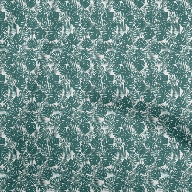 oneOone Georgette Viscose Turquoise Blue Fabric Tropical Sewing Craft Projects Fabric Prints By Yard 42 Inch Wide