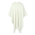 thumbnail image 7 of 2PCS Ladies Crochet Open Knit Fringe Cape Shawl Sweater Cardigan, 7 of 7
