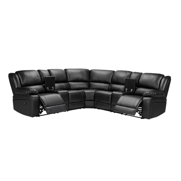 Recliner Sofa Set Pu Leather And, Recliner Sectional Couches Leather