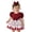 E-75Red, variant on FAOWME Kids Girls Dress Puff Sleeves Round Neck Floral Print Comfortable Fashion Dresses With Bow For Casual Daily Wear And Party,Brick Red,9-12 Months