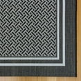 thumbnail image 4 of Gertmenian Paseo Soroa Black White Modern Border Indoor Outdoor Area Rug 9' x 12', 4 of 6