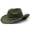 1-Army Green291, variant on Boys Embossed Band Cowboy Hat Curved Wide Brim Western Travel Hats
