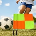 thumbnail image 3 of 1 Pair Trial Flag Comfortable Handle Fine Workmanship Compact 2 Piece Referee Linesman Flag for Training, 3 of 7