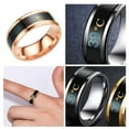 thumbnail image 4 of Couple Rings Delicate Ring Smart Sensor Body Style Wearable Temperature Small Lightness Finger Jewelry Wedding Women Engagement Rose golden 12#, 4 of 7