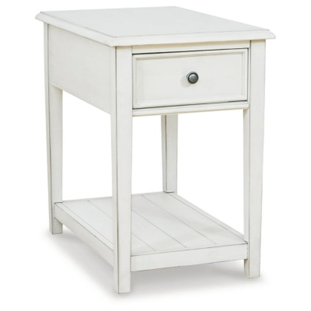 Signature Design by Ashley Kanwyn Rectangular End Table, Whitewash