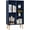 Blue, variant on 3 Tier Modern Bookcase with Legs,Bookshelves Wood Storage Shelf, Open Book Shelves Cube Organizer,Freestanding Short Bookcases