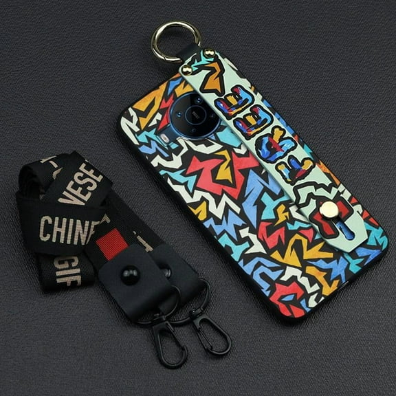 LYM-Phone Case For Nokia X100, Dirt-resistant Wrist Strap Back Cover Phone Holder Silicone Wristband Lanyard Waterproof Personality Fashion Design Anti-dust Soft case Shockproof Durable