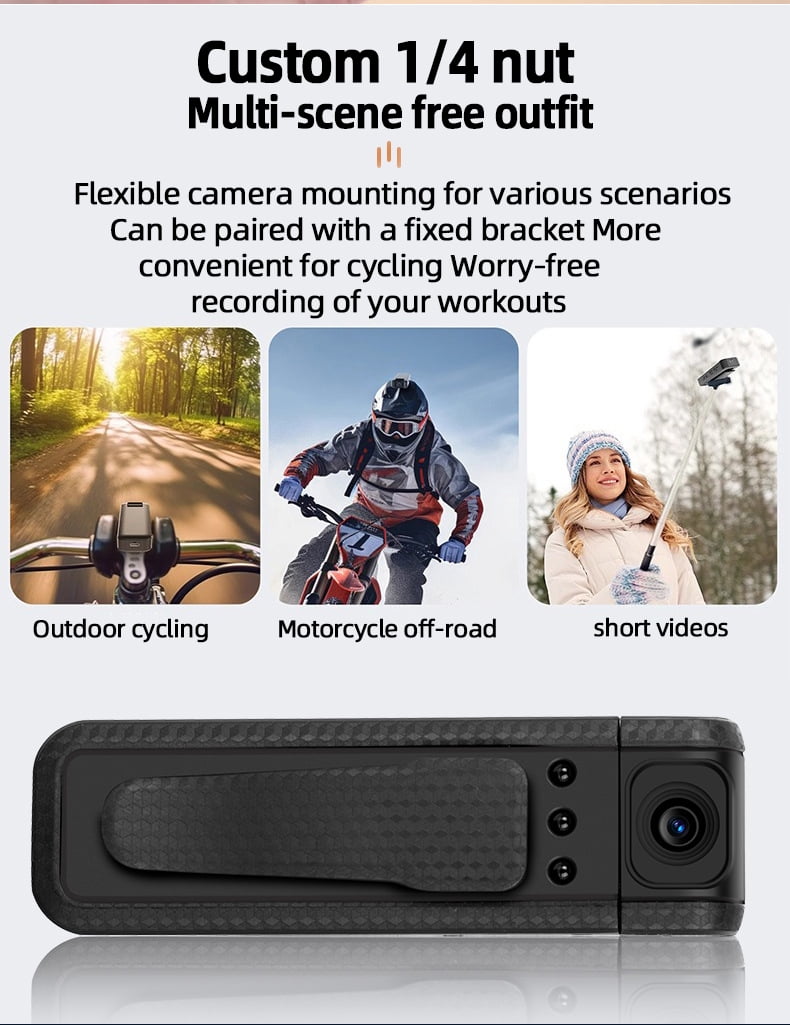 WiFi Mini Camera Full HD 1080P Outing Sport DV Night Vision Camcorder Back Clip Motion Camcorders Cam 180 Rotating Len Recorder