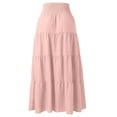 thumbnail image 5 of Womens High Waist Skirt Solid Dress Elastic Waist Elegant Skirt Tan Skirt Pleated Tennis Skirts for Women Table Skirts for Rectangle Tables 8ft Pencil Skirts for Women plus Size Midi Skirt Midi Skirt, 5 of 8