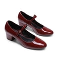 thumbnail image 3 of Women's Mary Jane Shoes Round Toe Pumps Block Heels With Adjustable Strap, 3 of 7