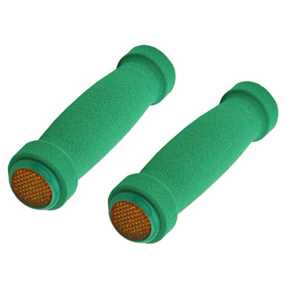 Short Foam Grips Green.. Bike grips, bicycle grips, bmx grips, lowrider