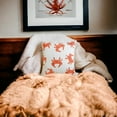 thumbnail image 4 of The HomeCentric Decorative Throw Pillow cover Coral 20"x20" (50x50 cm) Cotton Coastal, Crab, Embroidery, Sequins Pillow Case, Coastal Modern Style - Crab Claw, 4 of 4