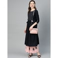 thumbnail image 4 of Idalia Navy Blue And Light Pink Kurta Set, 4 of 5