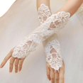 thumbnail image 1 of SAILING Guantes de encaje nupcial Protector solar Ópera Fiesta de noche Cosplay Años 20 Manoplas de satén, 1 of 5