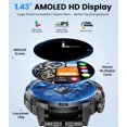 thumbnail image 2 of Reloj inteligente ESFOE Military para hombre con contestador/marcado de llamadas IP68, 2 of 9