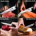 thumbnail image 2 of Cooks Standard Classic Bamboo Kitchen Cutlery Block Set with Knifes, Stainless Steel Forge High Carbon German Blade with Expandable Bamboo Storage Block for Extra Slots, 12-Piece, Black, 2 of 7