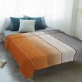thumbnail image 4 of Burnt Orange Gray Ombre Blanket Soft Cozy Warm Throw Blanket for Couch, Plush Fuzzy Flannel Fleece Blankets for Sofa, Vintage Farmhouse Wooden Bed Blankets Lightweight Gifts for Women, 50"x60", 4 of 9