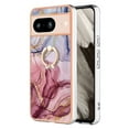 thumbnail image 3 of Mantto For Google Pixel 7A Case,Ring Holder Stand Marble Pattern 3 in 1 Rugged Shockproof Hybrid Hard PC Soft Rubber Bumper Drop Protective Girls Women Boy Men Phone Cases for Google Pixel 7A,Rose, 3 of 10