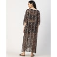 thumbnail image 4 of Moomaya Kimono Sleeves V Neck Kaftan Printed Rayon - Women's Elegant Kaftan, 4 of 9