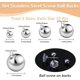 thumbnail image 2 of 50Pcs 5 Sizes Screw Ball Backs for Threaded Post 304 Stainless Steel Round Earring Backs Metal Ear Nuts Replacement 19/20 Gauge for Stud Earring Making Supplies, 2 of 5