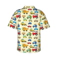 thumbnail image 3 of Cars Pattern Hawaiian Shirts For Men, Summer Short-Sleeve Relaxed-Fit Button-Down Shirts Large, 3 of 9