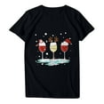 thumbnail image 1 of Camisas de Navidad Para Mujer Tops de Cuello Redondo Blusa Informal de Manga Corta Con Estampado de Moda Odeerbi  ODB195650, 1 of 9