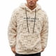 thumbnail image 2 of Ceisia Men's Oversize Hooded Checkered Plush Letter-Printed Polyester Sweatshirt Gift, 2 of 9