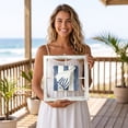 thumbnail image 5 of Blue White Distressed Nautical Starfish Wall Hanging Decor with Fishing Net, Mediterranean Coastal Beach Wall Art Ornament, Decor for Homestay Background Wall Living Room Bathroom, 5 of 7