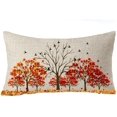 thumbnail image 1 of Happy Fall Y'all Feuilles d'Érable Dorées d'Automne Rouge Cadeau pour la Famille Housse de Coussin en Coton Lin Décoratif Lombaire 12 Pouces x 20 Pieds' Pouces, 1 of 2