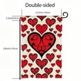 thumbnail image 3 of PHYHOO Love Hearts Valentine Garden Flag Double Sided for Outside Sweet Love Valentine's Day Flag Wedding Party Home Decor Banner Outdoor Yard Decorations White, 3 of 6