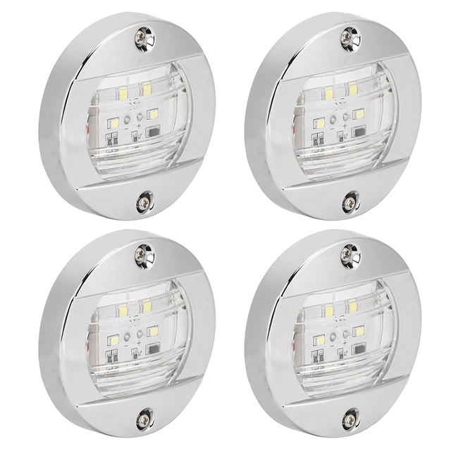 Navigation Stern Light, Boat Side Lamp Round 4pcs Bright LED For Trucks For Yachts