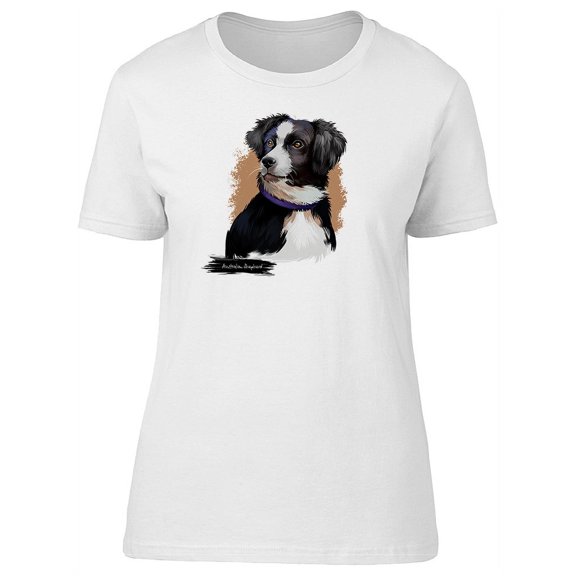 Cute Australian Shepherd Dog T-Shirt Women -Image by Shutterstock, Female Medium