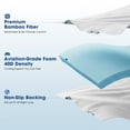 thumbnail image 5 of DADO DIDO 3 inch Gel Memory Foam Mattress Topper, Twin XL, Cooling Bed Pad with Removable Washable Bamboo Cover, 5 of 8