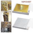 thumbnail image 1 of 100x 24K Gold Leaf Sheets Art Craft Design Gilding Framing Scrap Premium Golden, 1 of 3