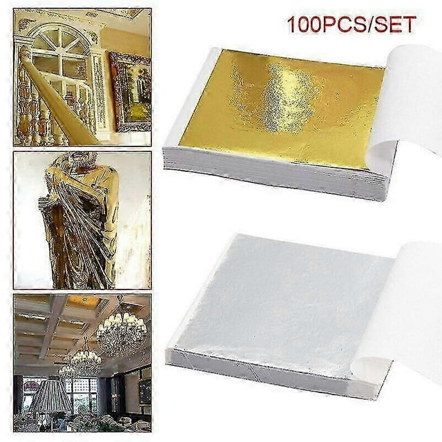 100x 24K Gold Leaf Sheets Art Craft Design Gilding Framing Scrap Premium Golden