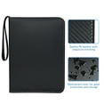 thumbnail image 2 of Foldermax 9-Pocket Black Texture Cards Binder with 50 Pages Hold up to 900 Cards, PU Leather Cases for Card Collection, Album Storage Book Folder for TCG, 2 of 6