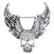 thumbnail image 4 of Sparkling Crystal Skull Brooch, Fashion Accessory for Suit and Coat, Antique Silver, 4 of 4