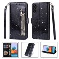 thumbnail image 1 of Case for FOXDOCK Samsung Galaxy A34 5G Glitter Zipper Wallet Case with Short Hand Strap, 1 of 4