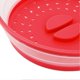 thumbnail image 4 of Couvercle anti-éclaboussures pour micro-ondes, universel, multifonctionnel, ventilé, pliable, pour rafraîchir les aliments, rouge, 4 of 4