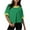 Green, variant on BangWanChi Ladies' Casual Drop Shoulder T-Shirt Round Neck Oversized Crop Top for Gym & Lounge