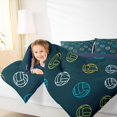 thumbnail image 4 of Feelyou Green Volleyball Print Bedding Comforter Set, Ball Sports Lover Twin Comforter Sets, Teens Kids Boys Girls Reversible Bedding Set, Ultra Soft Bedroom Decor, 2pcs, 4 of 8